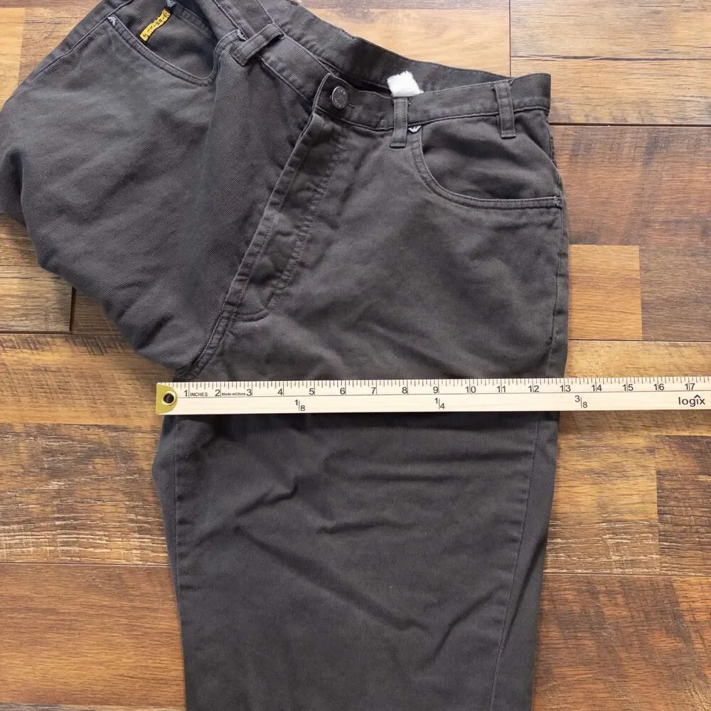 Vintage Armani Jeans Mens Size 34 (Fits 32) Black Bedford Cord Shorts Button Fly